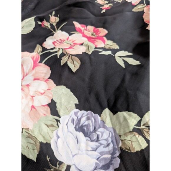 BCX Dress Junior Women's M Off Shoulder Floral Black Lace Flowy Shift Romantic - Picture 16 of 16